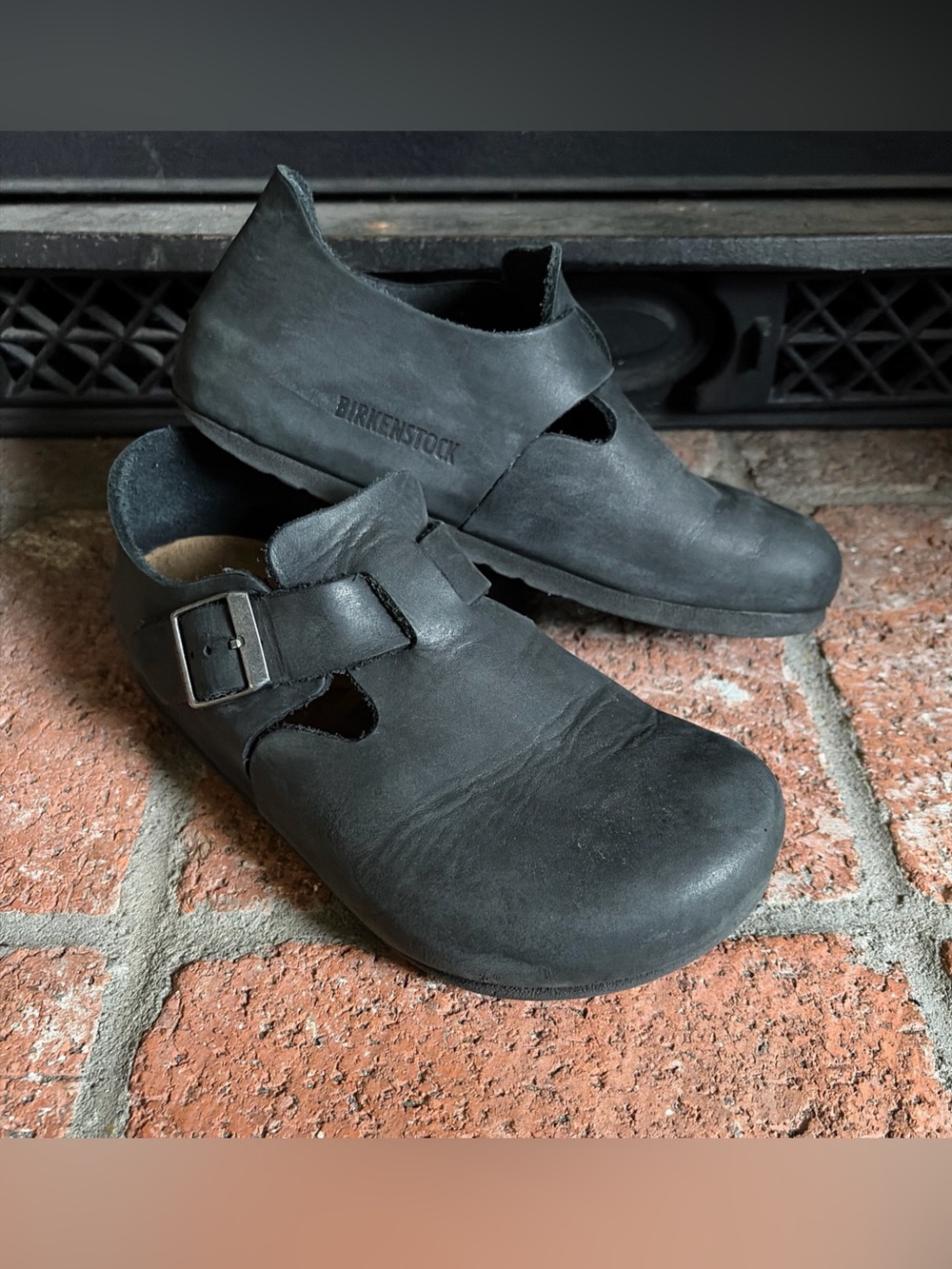 Birkenstock London Black Leather SZ US 4-4.5 EU 45